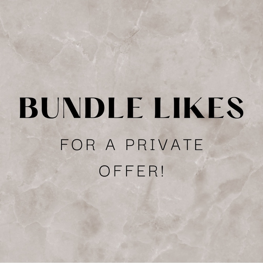 See 2 or more items you like? Bundle them and I’ll make you an offer!